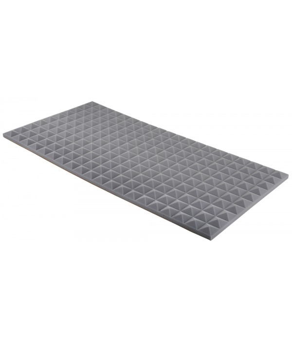 Basotect ® Akustická pena Pyramídy sivá 500mm x 1000mm x 30mm